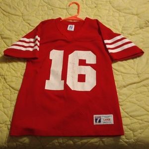 Logo 7 Joe Montana youth football jersey number 16